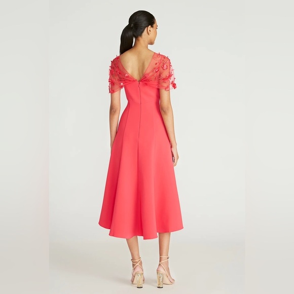 Theia Riley Pink High Low Cocktail Dress Size 10 - Picture 3 of 11